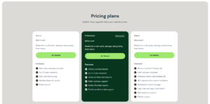 Free Pricing Section Design Template with Elementor
